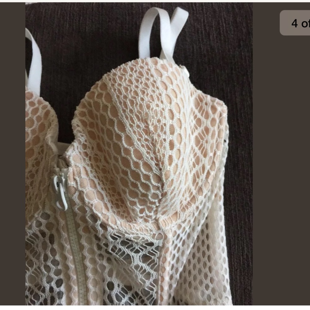 Victorias Secret Lined Demi White crochet lace bra - Picture 6 of 8